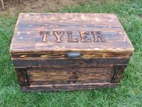 Personalized Wood Chest Large Made From Reclaimed Wood Pallets - Hope Chest - Toy Chest 2 small
