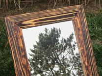 Mirror 23x27 With Wood Frame - Any Size Available - Made From Reclaimed Wood Pallets 1 small