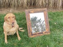 Mirror 23x27 With Wood Frame - Any Size Available - Made From Reclaimed Wood Pallets 4 small