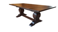 Rustic Walnut Trestle Table 4 small