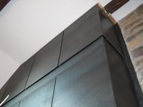 Steel Plates On A Timber Wall. 2 small