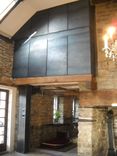 Steel Plates On A Timber Wall. 3 small