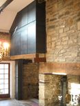 Steel Plates On A Timber Wall. 5 small