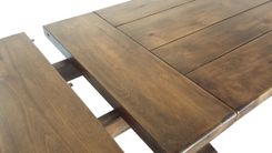 Rustic Alder Trestle Table And Bench Set 6 small