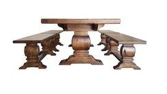 Rustic Alder Trestle Table And Bench Set 1 small