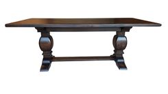 Rustic Alder Trestle Table 3 small