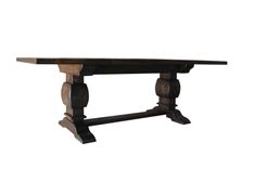 Knotty Alder Trestle Table Espresso Finish 2 small