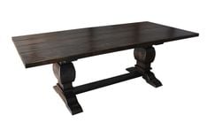 Knotty Alder Trestle Table Espresso Finish 1 small