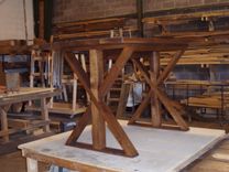 Black Walnut Trestle Table 6 small