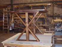 Black Walnut Trestle Table 7 small
