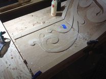 Hand Carved, Solid Alder Vanity Front 2 small