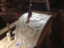 Hand Carved, Solid Alder Vanity Front 4 small