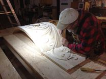 Hand Carved, Solid Alder Vanity Front 5 small