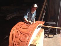 Hand Carved, Solid Alder Vanity Front 8 small