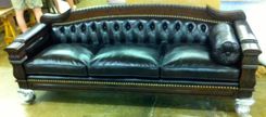 Hand Carved Solid Claro Walnut Sofa 1 small
