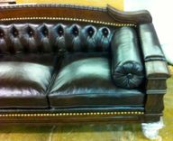 Hand Carved Solid Claro Walnut Sofa 2 small