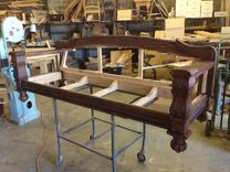 Hand Carved Solid Claro Walnut Sofa 14 small
