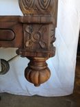 Hand Carved Solid Claro Walnut Sofa 17 small
