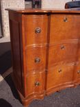 Solid Cherry Serpentine Chest Of Drawers 9 small