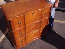 Solid Cherry Serpentine Chest Of Drawers 10 small