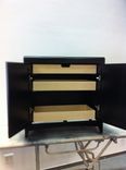 Flame Grain Walnut Panel Shoe Cabinet 2 small