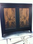 Flame Grain Walnut Panel Shoe Cabinet 1 small