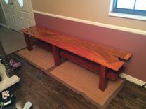 Genkan Bench /  Entryway Bench With Captured Russian Olive Top 5 small