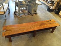 Genkan Bench /  Entryway Bench With Captured Russian Olive Top 3 small