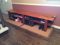 Genkan Bench /  Entryway Bench With Captured Russian Olive Top 1 small