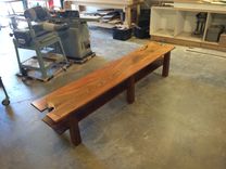 Genkan Bench /  Entryway Bench With Captured Russian Olive Top 4 small