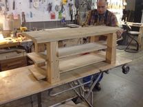 Genkan Bench / Entryway Bench In White Oak And Fir 2 small
