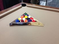 Walnut Slab Pool Table With Metal Legs 1 small