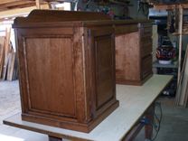 Small Desk, Cherry Wood, 4 small
