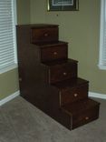 Twin Over Queen Bunk Bed Suite With Staircase Storage And Dresser 5 small