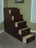 Twin Over Queen Bunk Bed Suite With Staircase Storage And Dresser 6 small