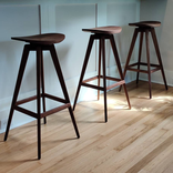 Hand-Cupped Swivel Bar Stool 2 small