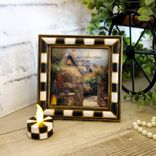 Courtly Picture Thomas Kinkade Print Checked Picture And Checked Tealight Candle 2 small