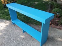 Console Table Sofa Table Reclaimed Wood Country Blue Console 5 small