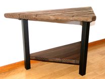 Industrial Farmhouse Table; Rustic Bench; Solid Wood And Steel Modern Urban Design 3 small