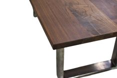 Walnut Coffee Table, Modern Coffee Table, Coffee Table With Metal Legs, Farmhouse, Rustic 5 small