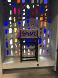 All-Saints Episcopal Church Aumbry In Walnut And Wenge With Silver Enamel And Cloisonne 4 small
