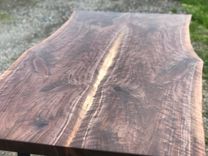Live Edge Highly Figured Walnut Dining Table 4 small