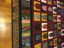 Custom Appliqued Necktie Memory Quilt 3 small