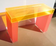 Acrylic, Hinged Top Modular Desk.  Hand Crafted, Made To Order- Custom Features Never A Problem 4 small