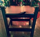 3 Oaks Stool- White Oak, Wormy Chestnut, Red Oak 2 small