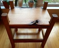3 Oaks Stool- White Oak, Wormy Chestnut, Red Oak 3 small