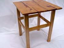 Reclaimed Black Locust & Flame Maple End Table 1 small