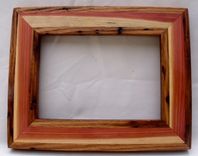 Reclaimed Wormy American Chestnut Inlayed With Cedar Picture Frame 1 small