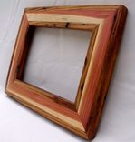Reclaimed Wormy American Chestnut Inlayed With Cedar Picture Frame 3 small