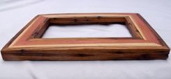 Reclaimed Wormy American Chestnut Inlayed With Cedar Picture Frame 2 small